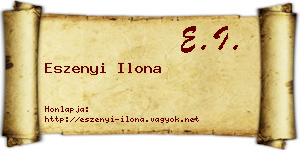 Eszenyi Ilona névjegykártya